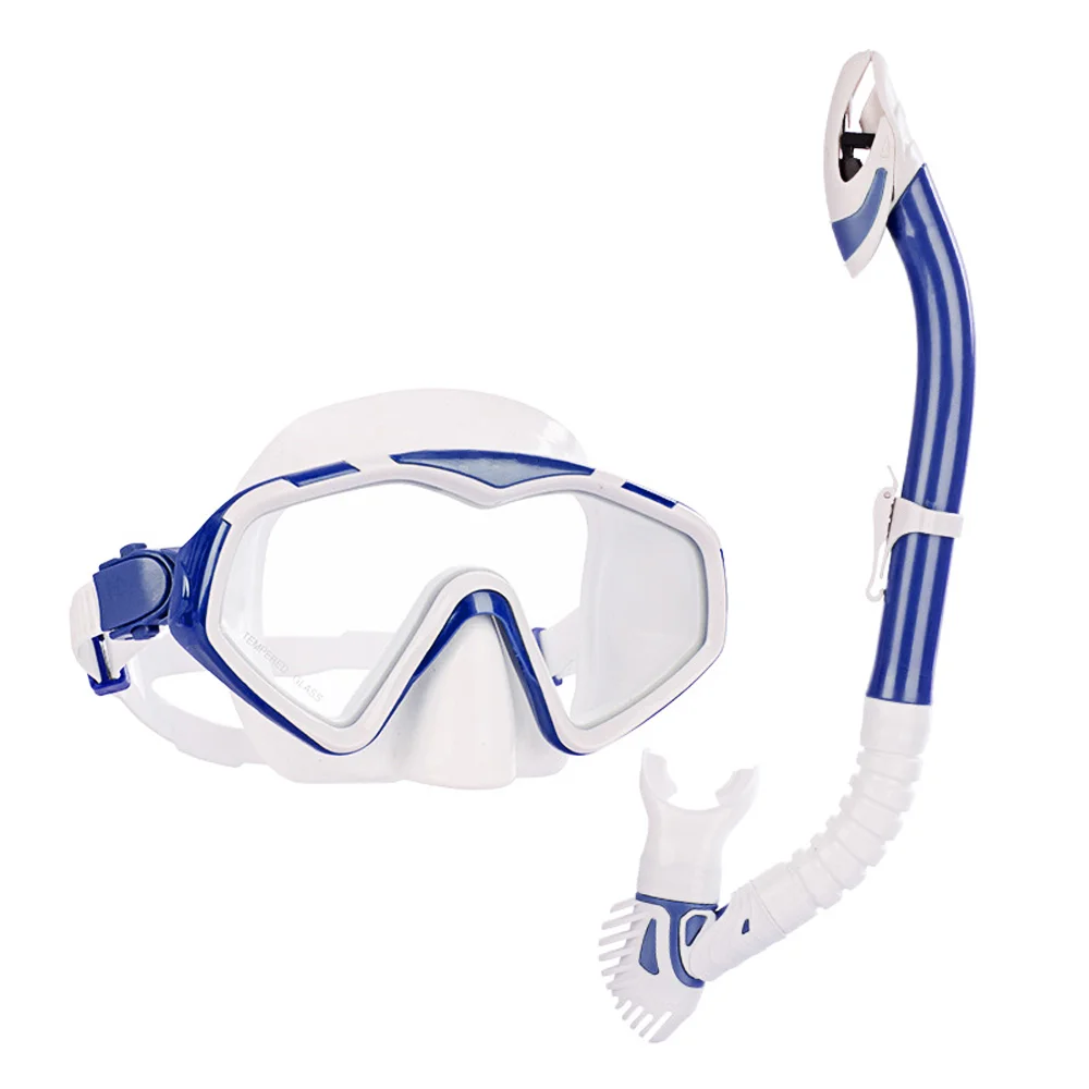 Meladen™ Große Rahmen Erwachsenen Tauchermaske liefert Silikon voll trockenen Taucherbrillen-Set