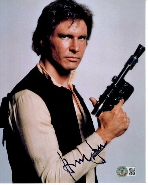 HARRISON FORD signed 8x10 STAR WARS HAN SOLO Photo Poster painting Beckett BAS LOA