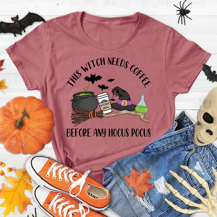 This Witch Needs Coffee T-Shirt-06882