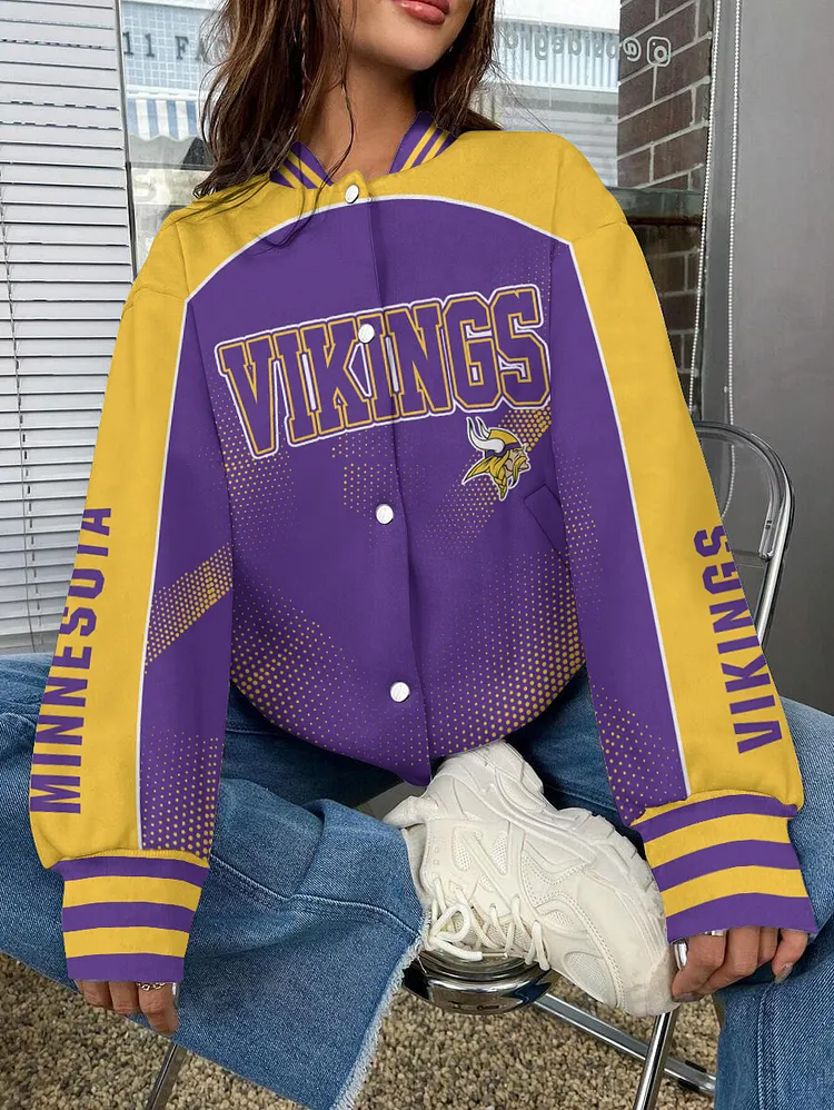 Minnesota Vikings National Football League 2024 Make Your Mark Unisex Varsity Jacket