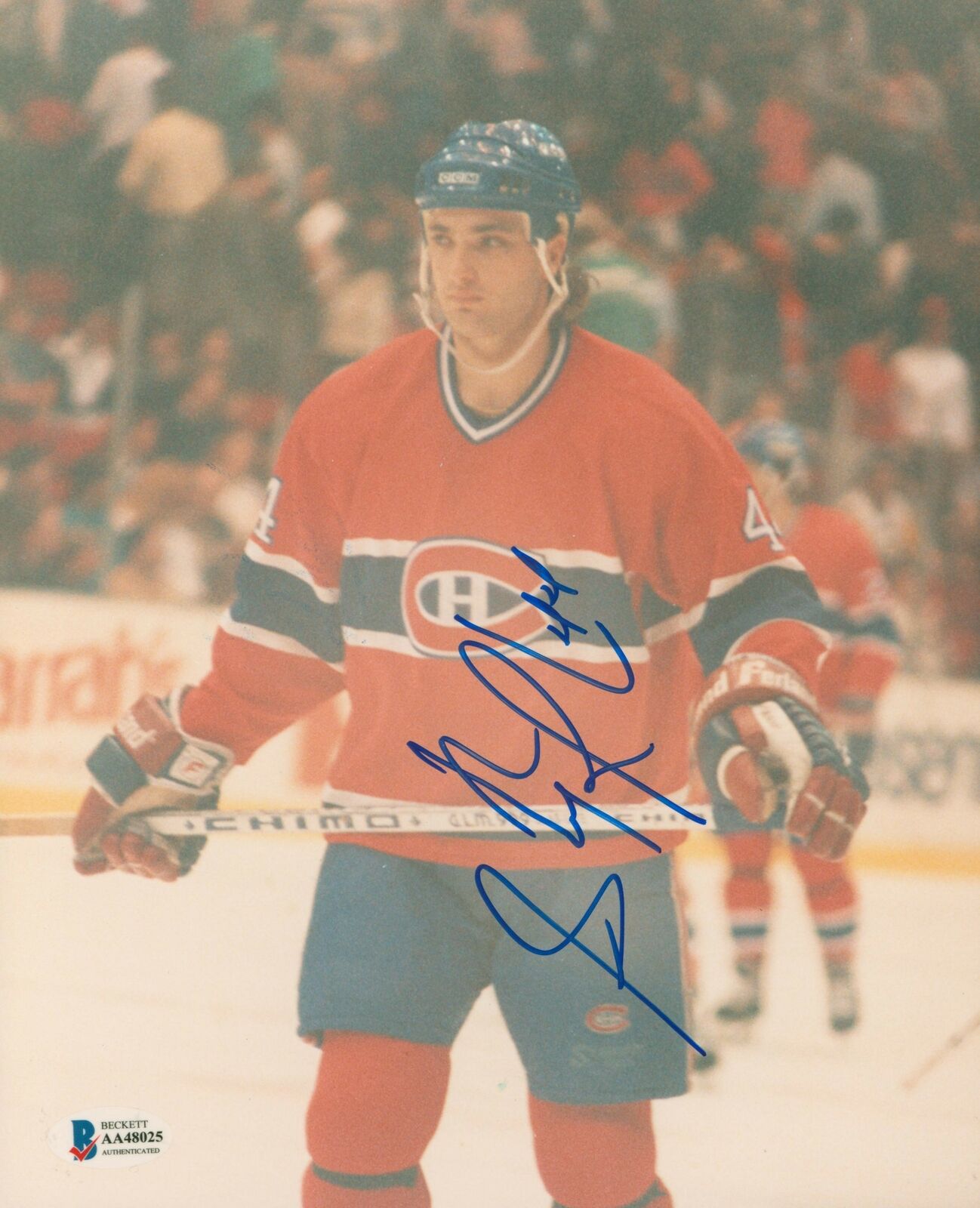 Canadiens Stephane Richer Authentic Signed 8x10 Photo Poster painting Autographed BAS #AA48025