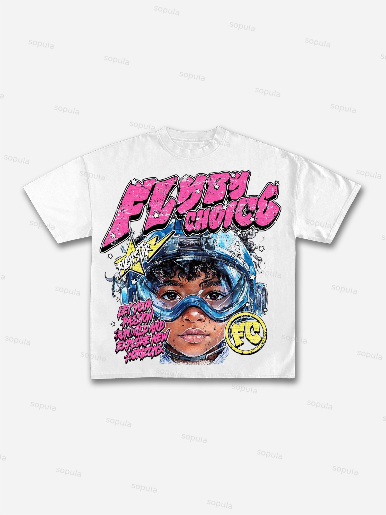 Fly By Choice Graphic Cotton T-shirt