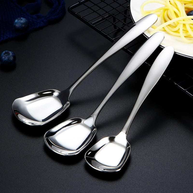 🔥Last Day Promotion- 48% OFF)Square Head Stainless Steel Spoons