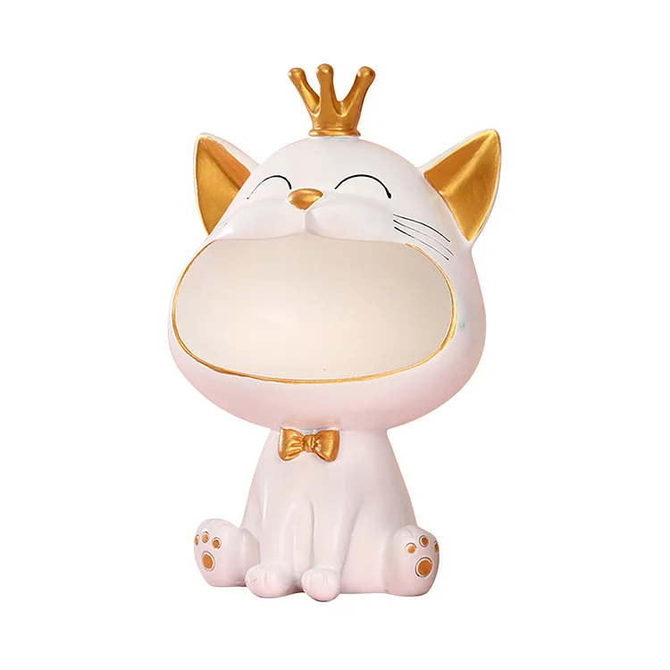 【Ornament】Home Decor Resin Ornaments-Lucky Cat Key Storage gbfke