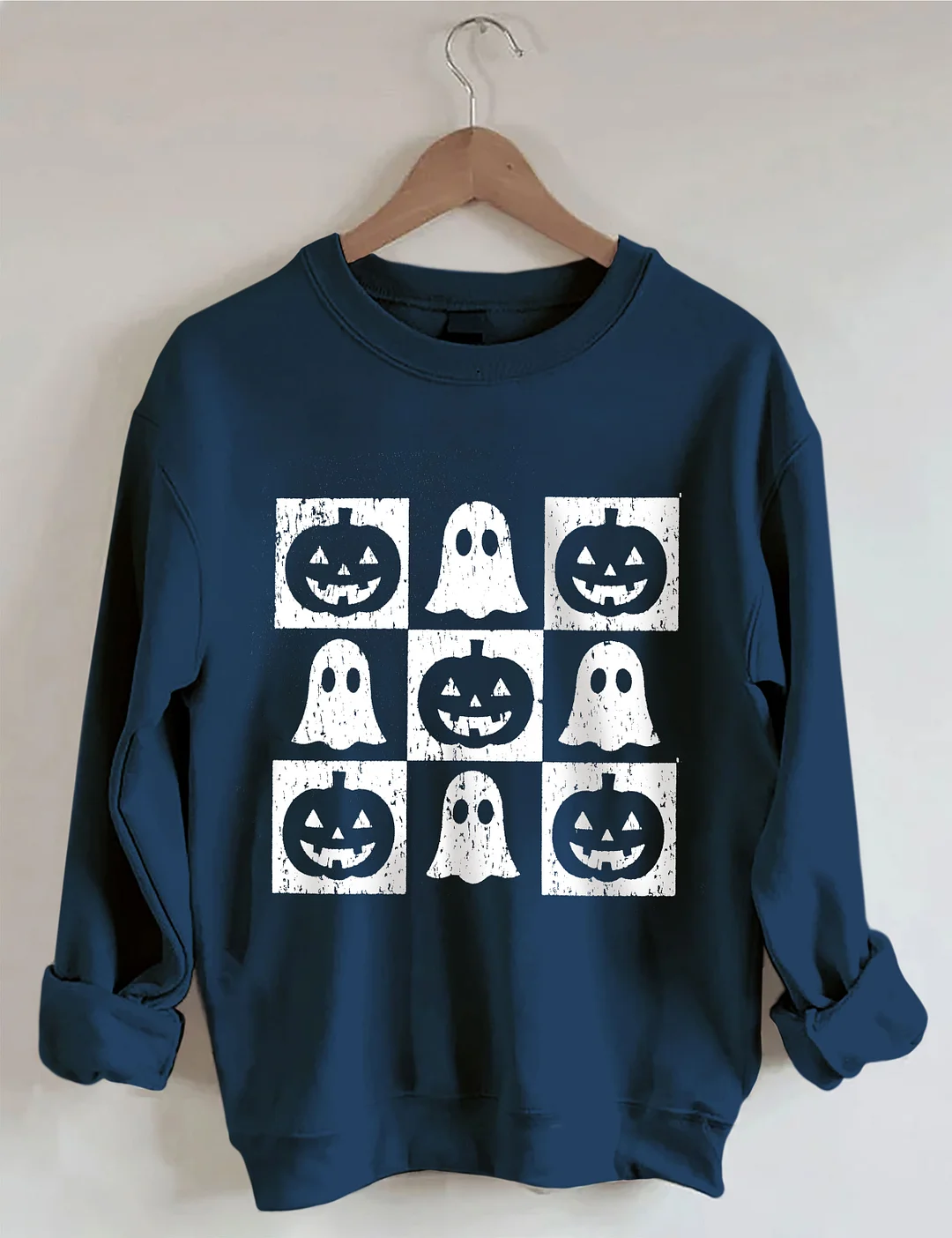 Checkered Halloween Sweatshirt