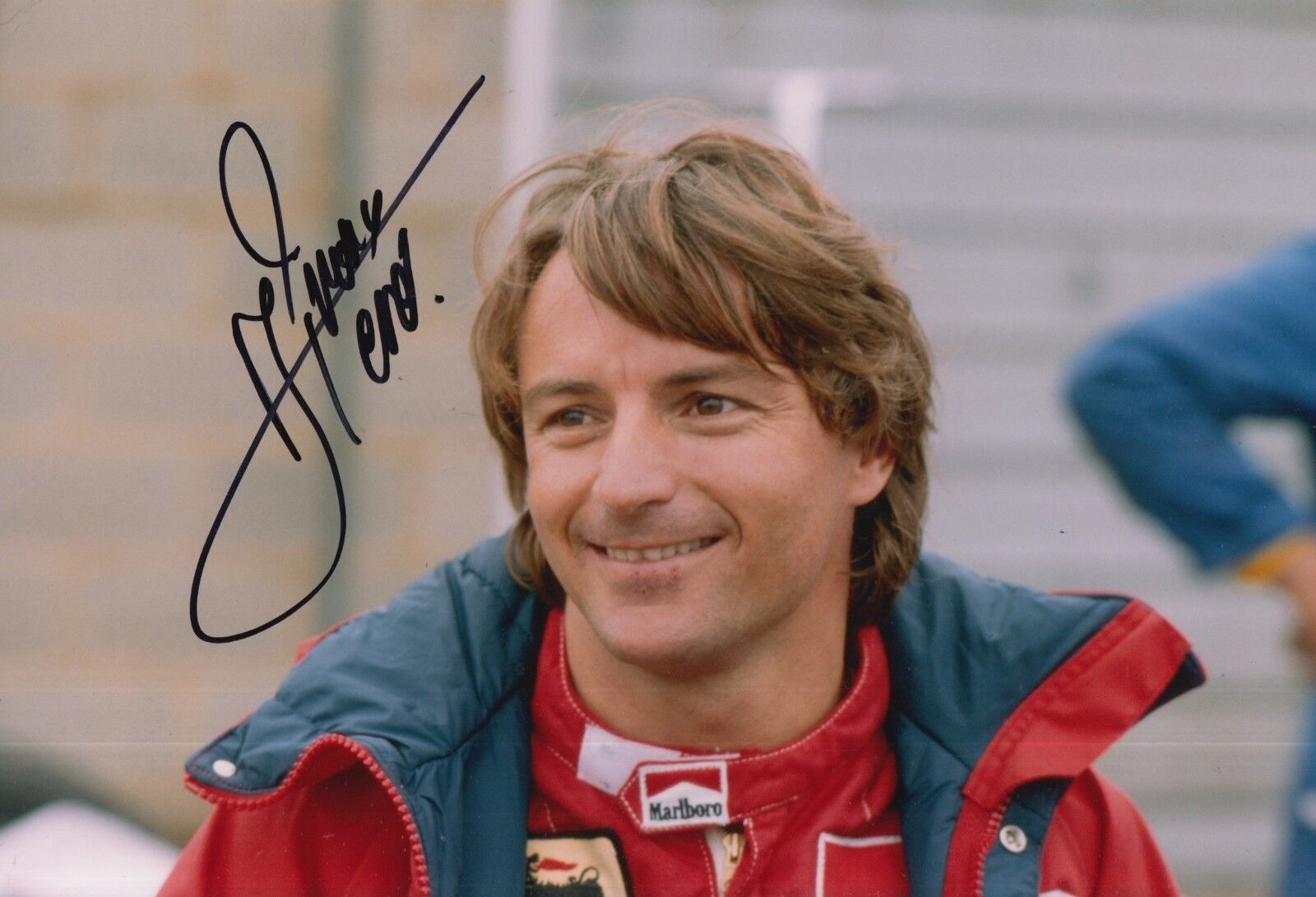 Rene Arnoux Hand Signed Scuderia Ferrari 12x8 Photo Poster painting Formula 1 F1 2.