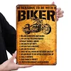10 raisons d&rsquo;&ecirc;tre avec un motard - Panneaux en &eacute;tain m&eacute;tallique(20*30cm/30*40cm) - Garage