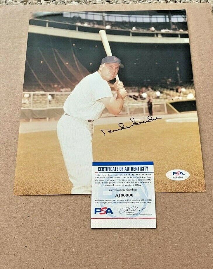 DUKE SNIDER SIGNED NEW YORK METS 8X10 Photo Poster painting PSA/DNA CERTIFIED