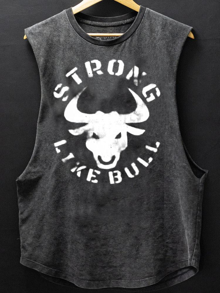 Strong Like Bull Scoop Bottom Cotton Tank
