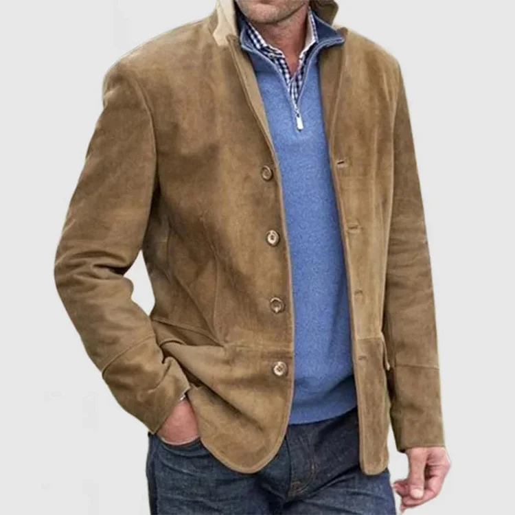 Lässige Vintage-Button-Down-Jacke für Herren