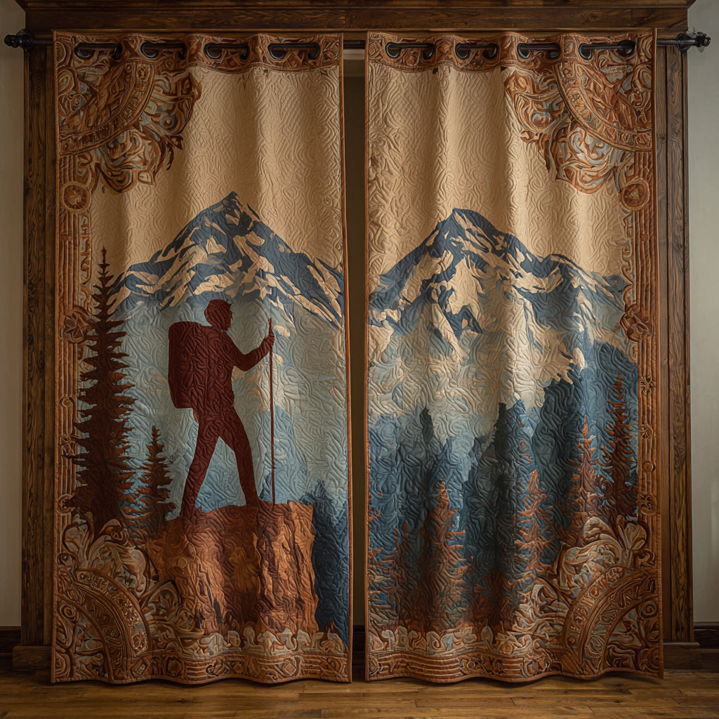 Whispering Pines Printed Quilted  Curtains NCU0DV8550