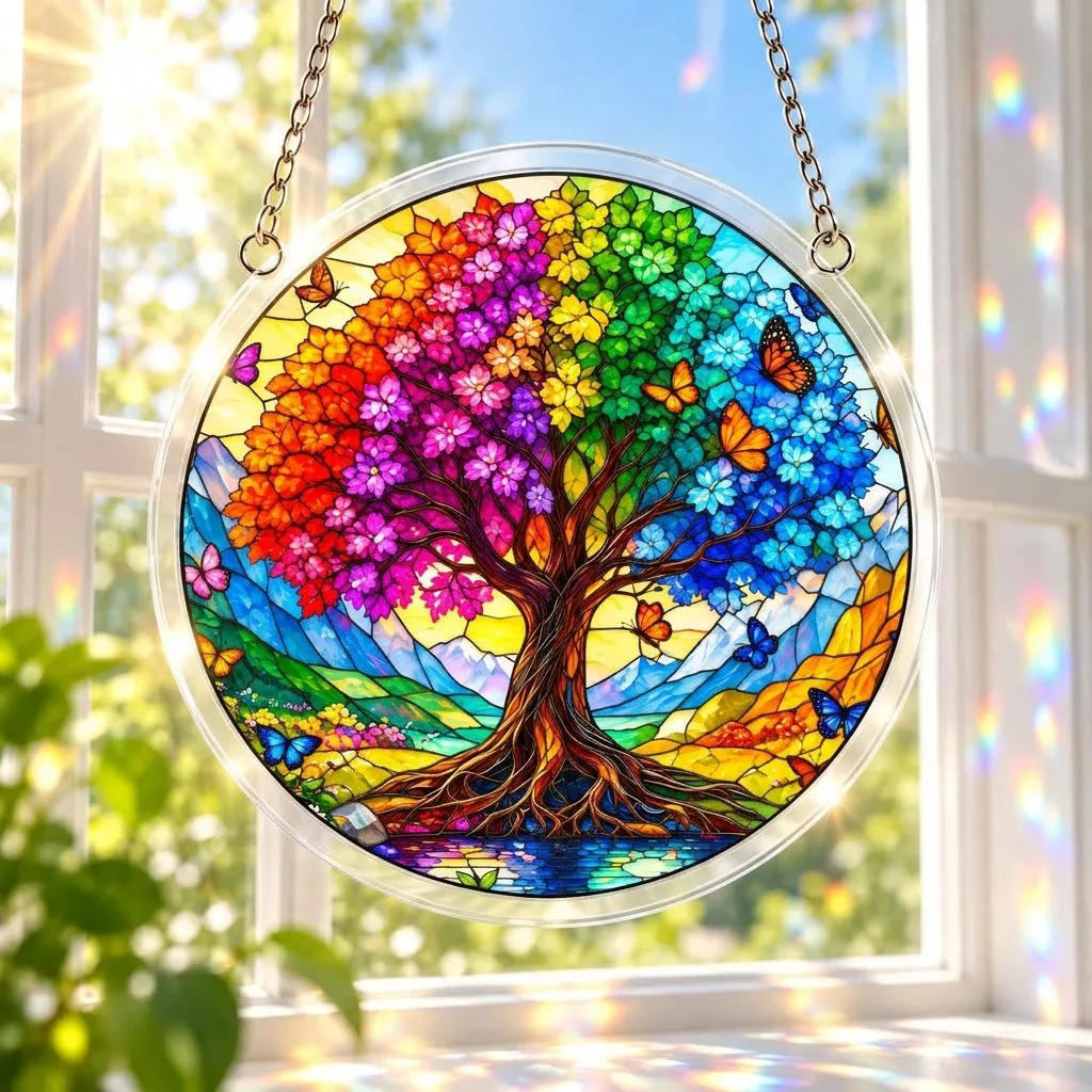 Tree of Life Stained Glass Suncatcher Puzzle