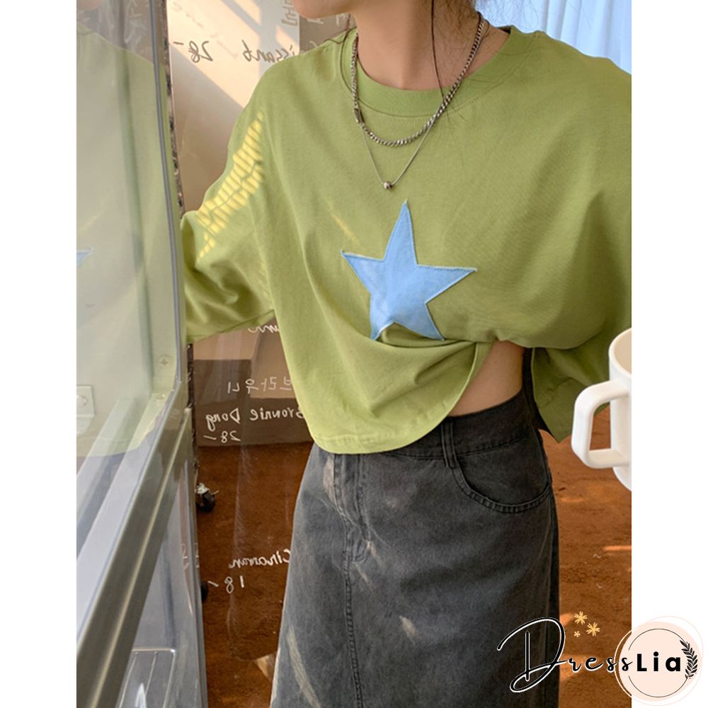 Fairycore Hoodies Women Grunge Pentagram Pattern Long Sleeve Crop Tops Y2k Aesthetic