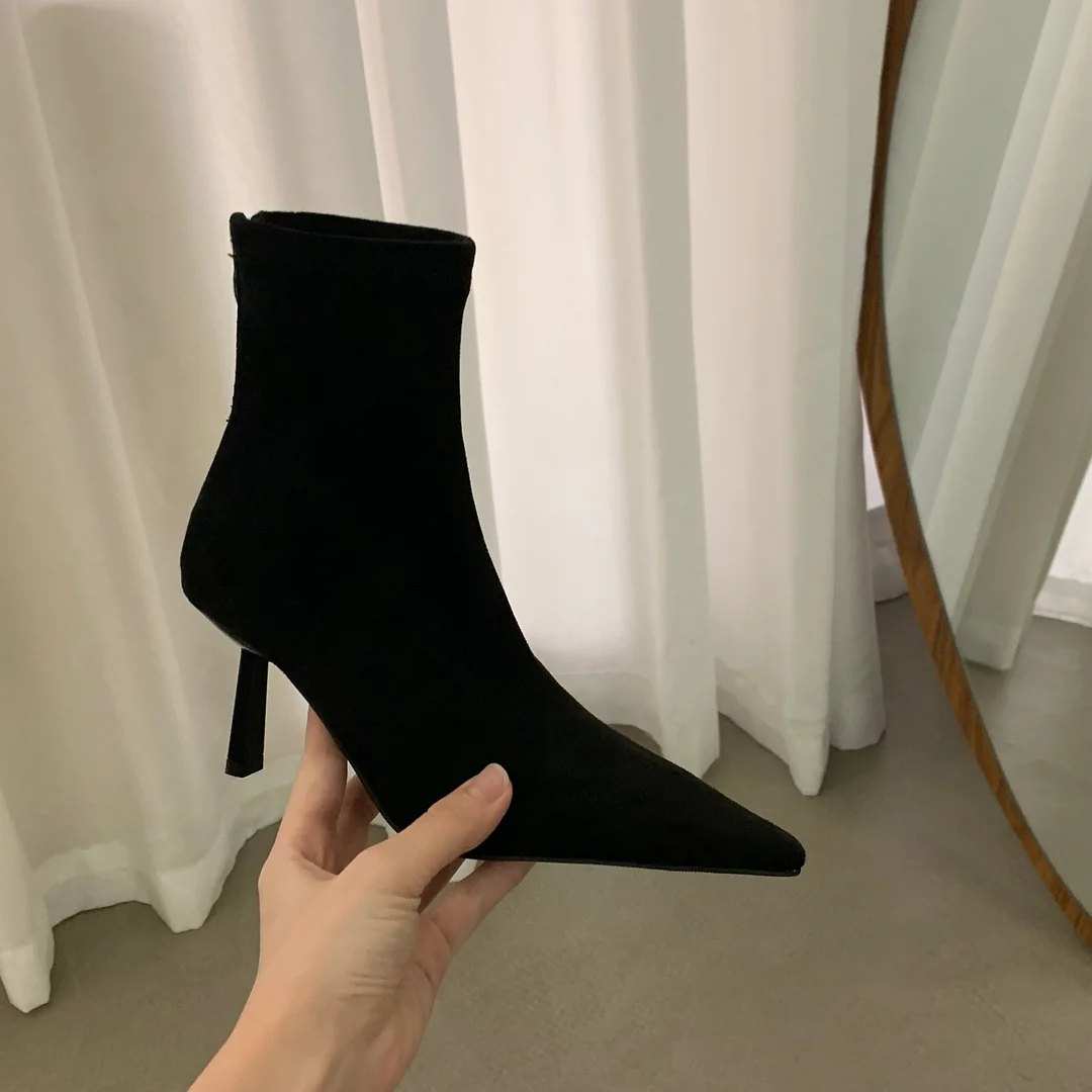 Churchf Churchf Women's Shoes 2023 New Autumn And Winter With Velvet Korean Small Ankle Boots