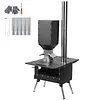 [US Local Warehouse] Portable Wood Burning Stove with Stainless Steel Construction Compact Tent Stove Chimney Pipes Included Firewood Stoves for Outdoor Heating & Cooking Ice Fishing Hunting