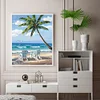 Beach - 11CT Stamped Cross Stitch - 36*46cm - Natural