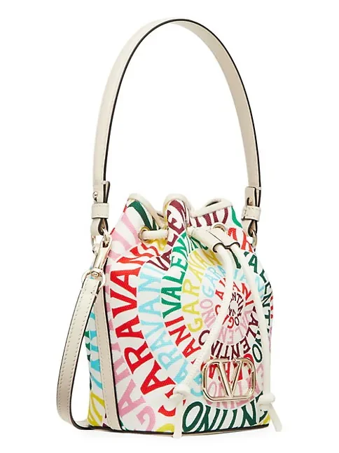 Valentino Garavani Mini Bucket Bag in Canvas