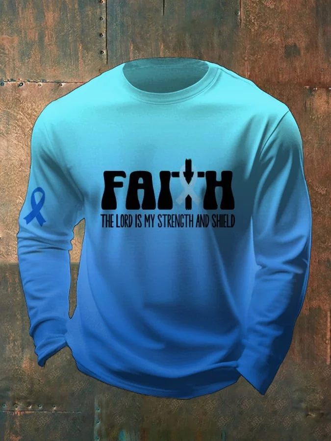 Men's Prostate Cancer Awareness Print Long Sleeve T-Shirt socialshop