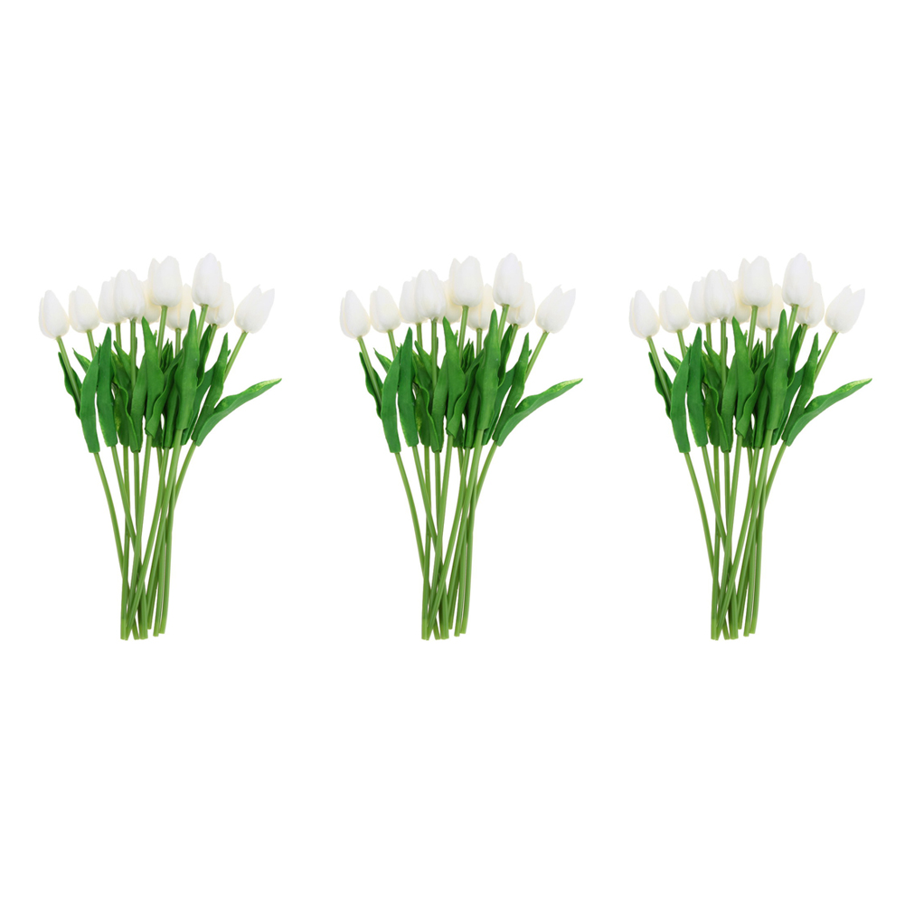 

3 x 10pcs Smulation PU Tulip Flowers Wedding Home Decoration, 501 Original