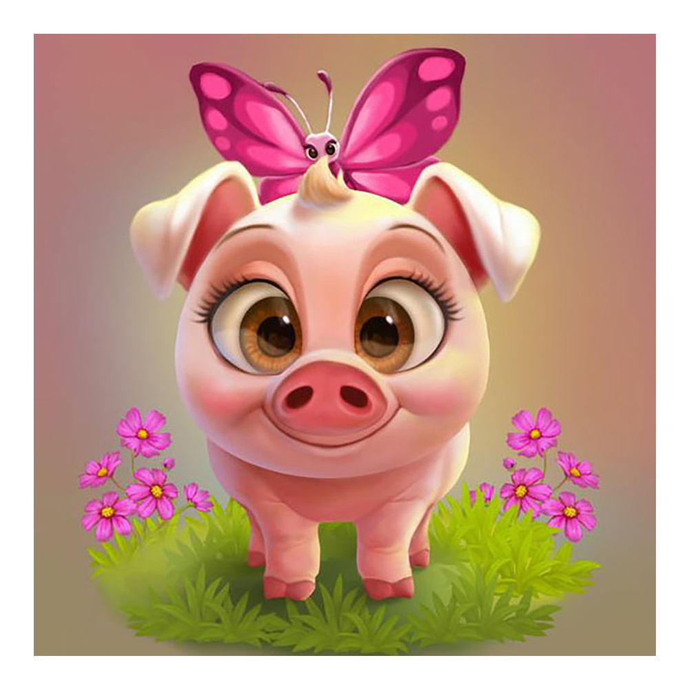 

Cute Pig - Round Drill Diamond Painting - 30*30CM, 501 Original