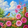 Diamond Painting-5D Full Round Drill Flowers & Bird