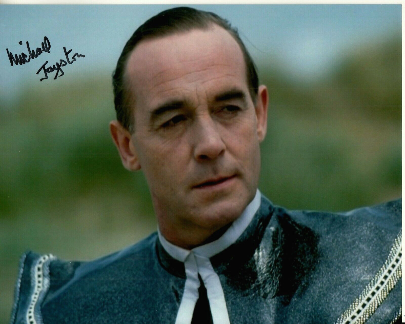 MICHAEL JAYSTON hand-signed DOCTOR WHO 8x10 w/ uacc rd coa EVIL VALEYARD CLOSEUP