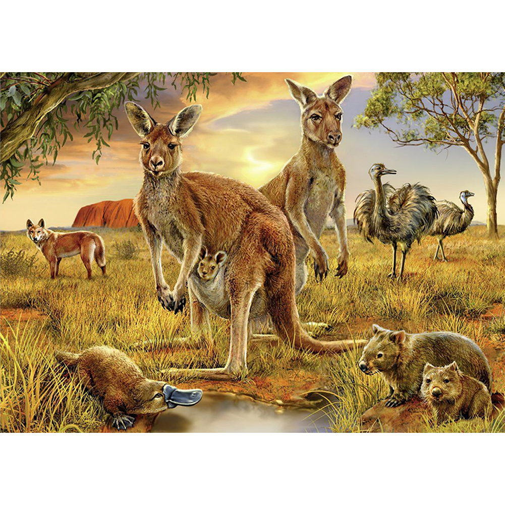 

Kangaroo - Round Drill Diamond Painting - 40*30CM, 501 Original