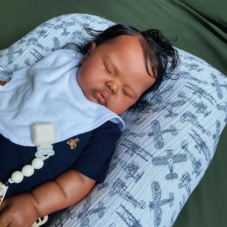  [New] 20" Handmade Lifelike Reborn African American Newborn Baby Sleeping Girl Gariata - Reborndollsshop®-Reborndollsshop®