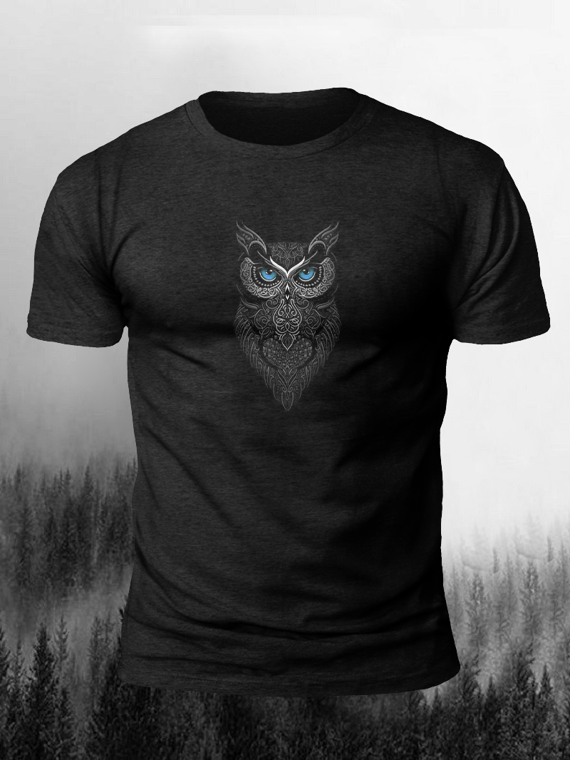 Viking Owl Printed T-shirt