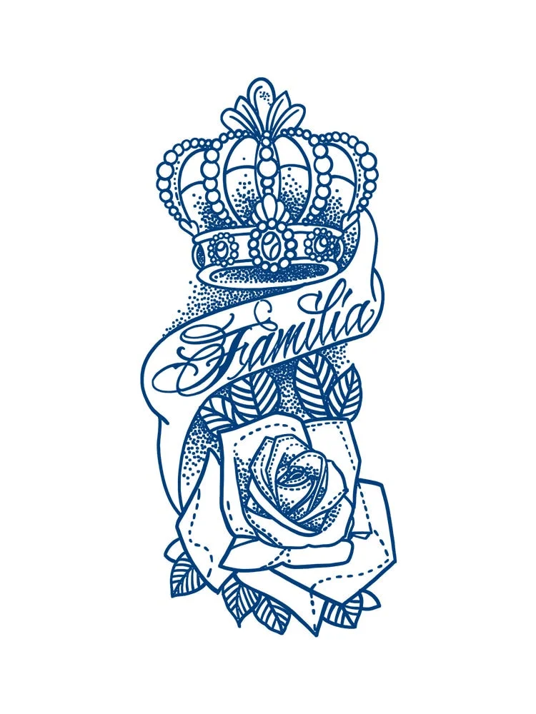 KT1-50 cross-border semi-permanent herbal juice tattoo sticker flower arm clavicle non-reflective simulation tattoo size pattern