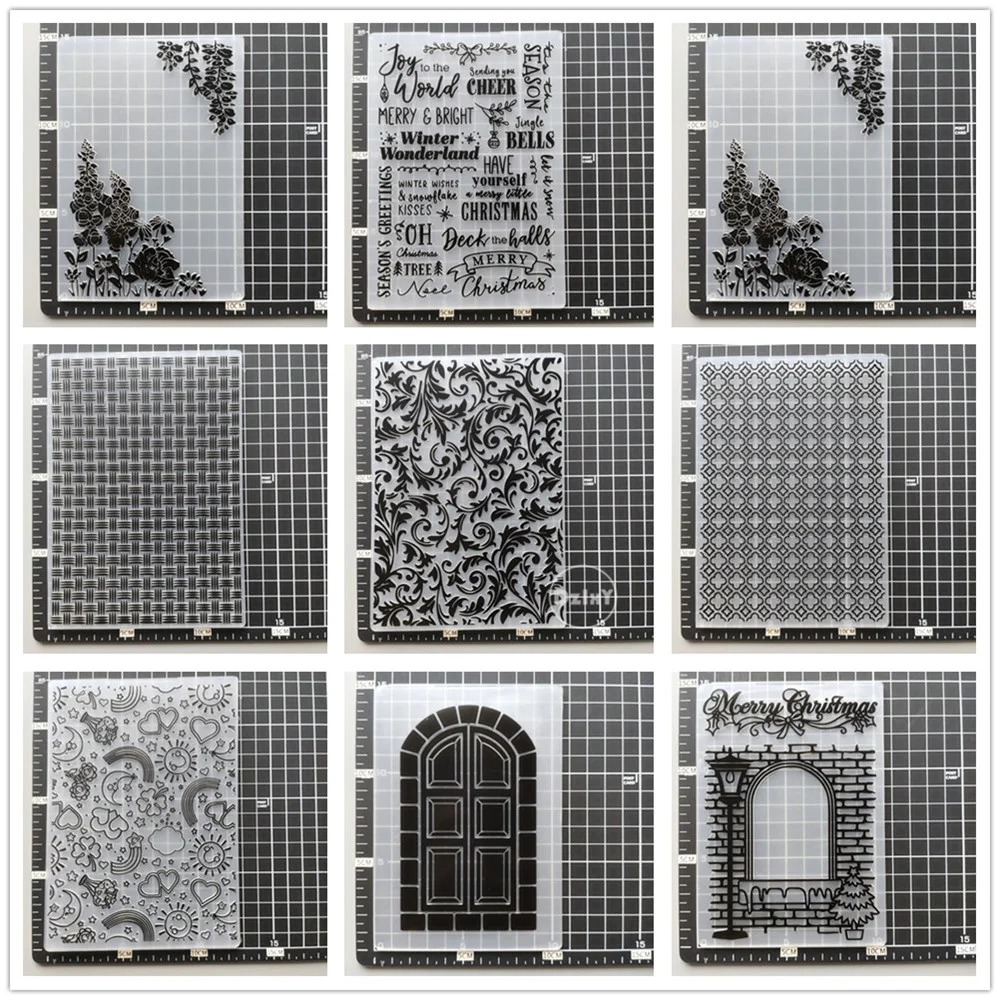 Nigikala Styles) 2023 NEW Lace Embossing Folders for Scrapbooking Paper Album Cards Making Supplies 3D Plastic Cutting Dies Crafts