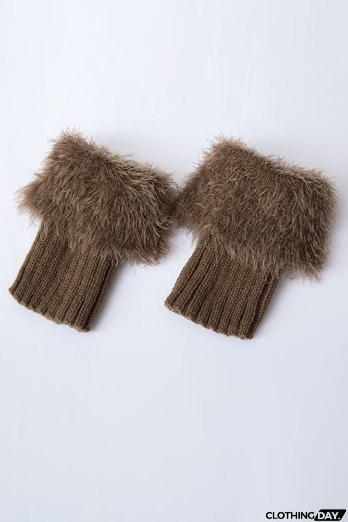 Silky Feather Pattern Topper Boot Cuffs