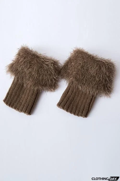 Silky Feather Pattern Topper Boot Cuffs