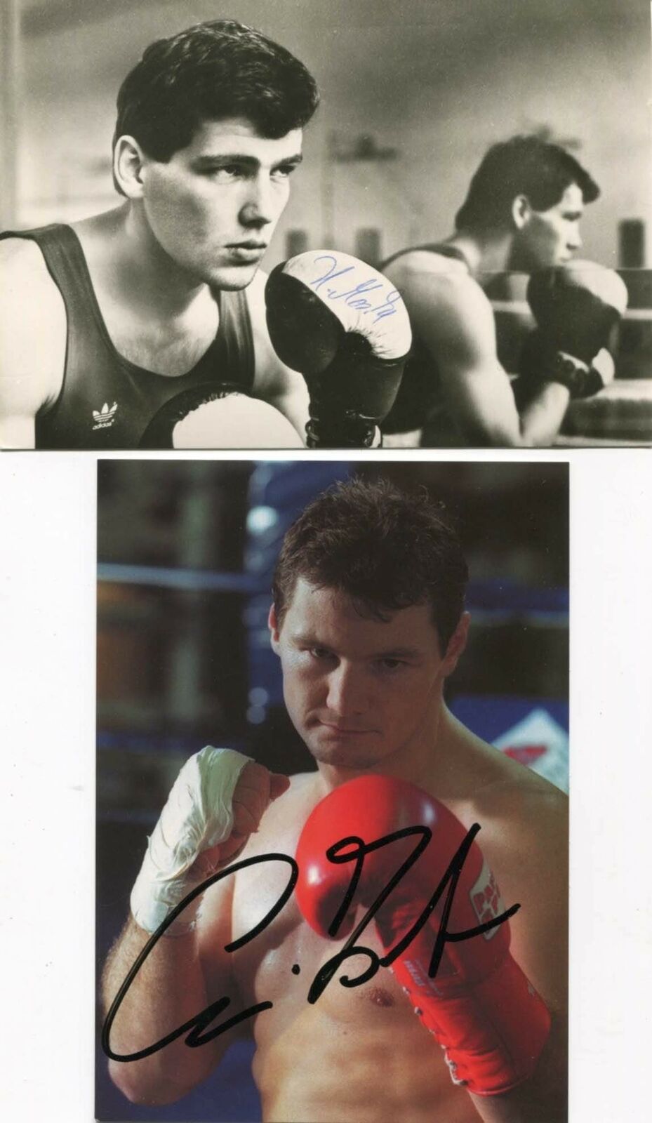 Henry Maske & 3 GERMAN BOXERS autographs, four signed Photo Poster paintings