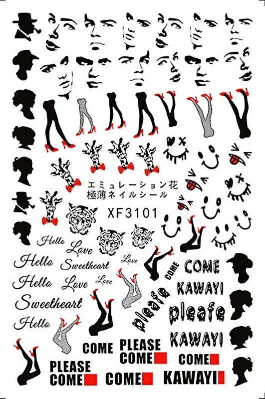 Nail Art Decals Colorful Glass Sticker for Nail Self-adhesive DIY Sticker Decals Manicure for Nail Art Sticker Design Decoration