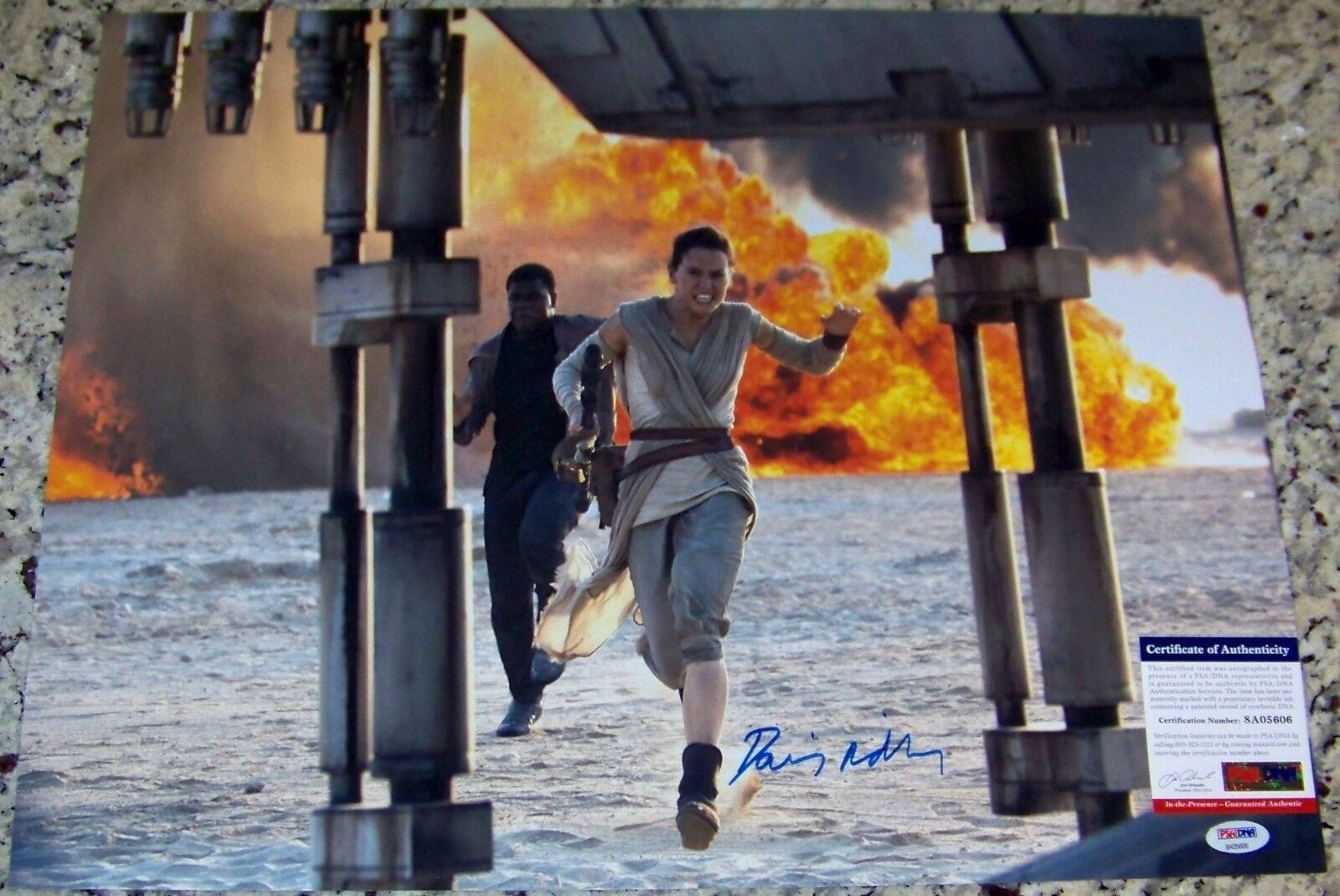 Daisy Ridley Star Wars Rey FULL NAME Signed 16x20 Photo Poster painting PSA IN THE PRESENCE COA!