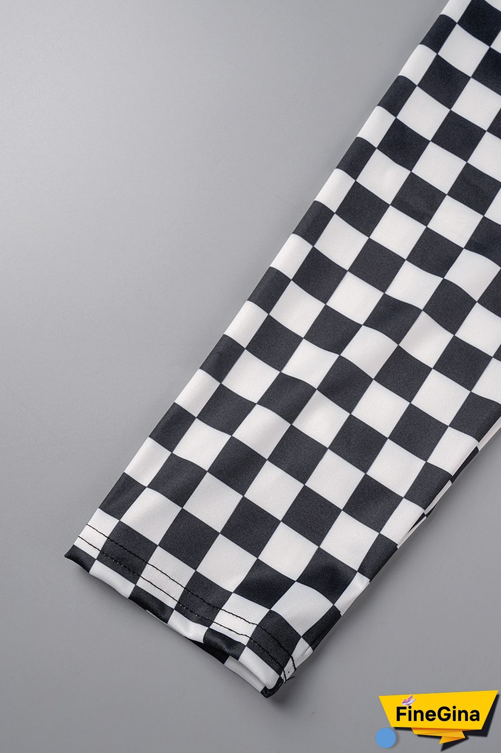 Black Casual Plaid Print Patchwork Regular High Waist Pencil Patchwork Trousers