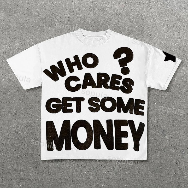 Chasing Money Graphic Print Cotton T-Shirt
