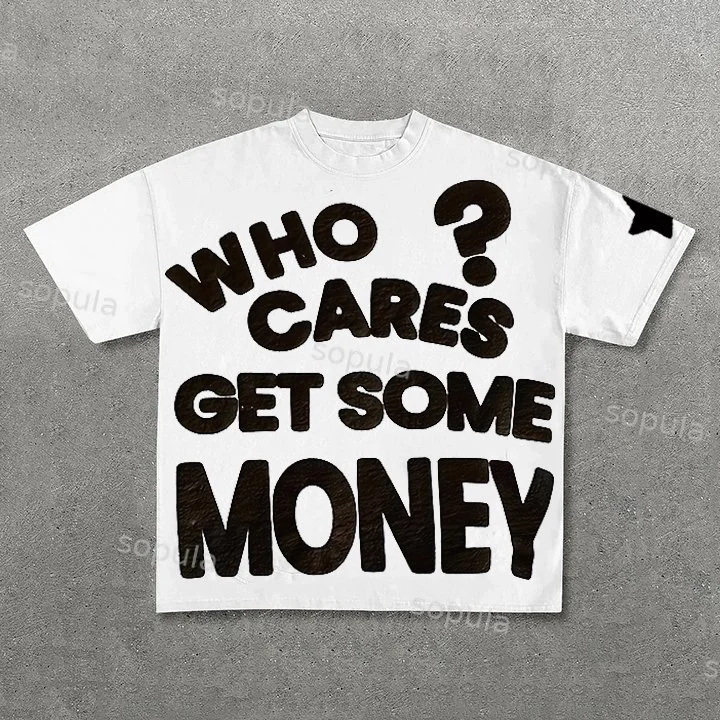 Chasing Money Graphic Print Cotton T-Shirt