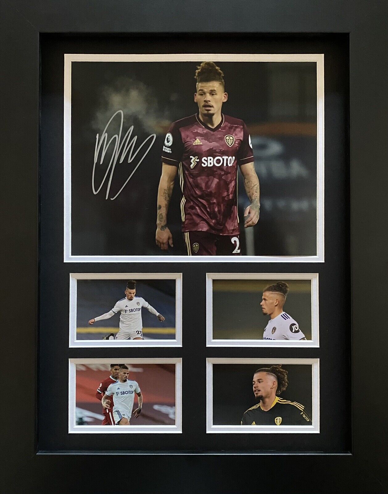 Kalvin Phillips Hand Signed Leeds United Photo Poster painting In 16x12 Frame Display