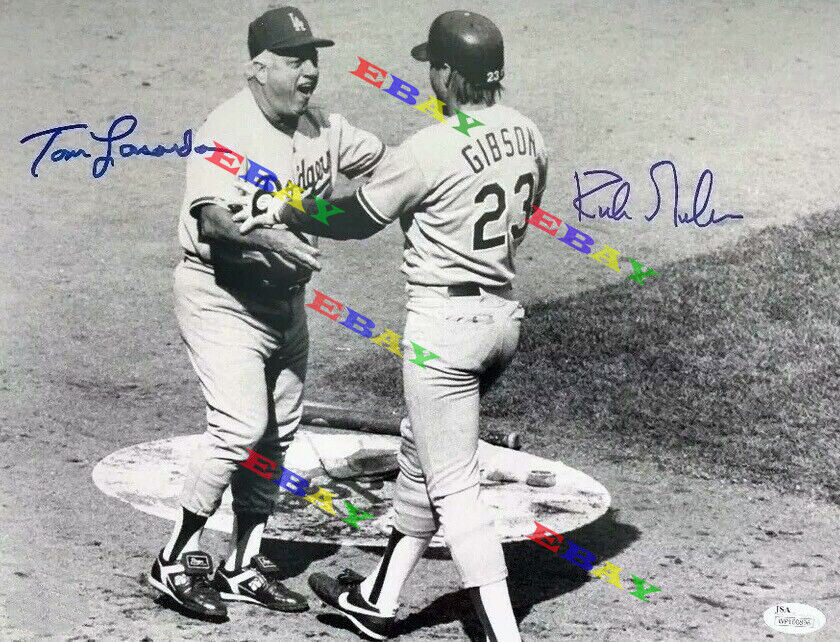 Tommy Lasorda & Kirk Gibson Dodgers Signed Autographed 8x10 Photo Poster painting Reprint