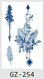 Temporary Tattoos Stickers Geometry Flower Snake Scorpion Juice Ink Lasting Waterproof Arm Chest Waist Hip Realistic Fake Tatoo