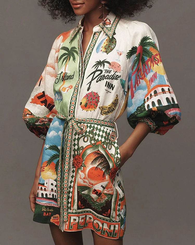 Elegant and Stylish Printed Mini Dress for Women