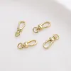 14K Golden Rotating Buckles DIY Jewelry Keychain Accessories 