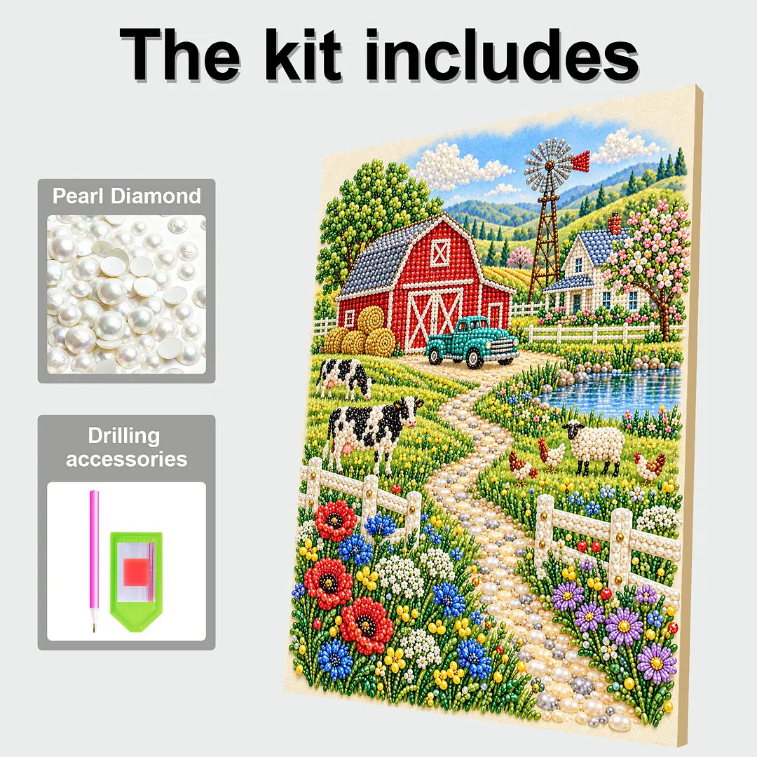 Pearl Painting Kit for Adults Farmhouse Decor 11.81x15.75in