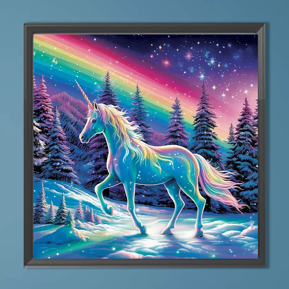 Full Round Diamond Painting 40*40cm - Unicorn
