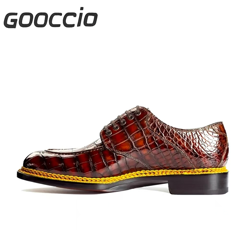 MY228 Crocodile Leather Dress Shoes/Derby Shoes For Men GOOCCIO   