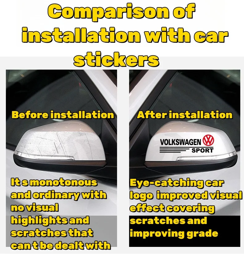 Personalized car label stickers waterproof and scratch-proof rearview mirror stickers