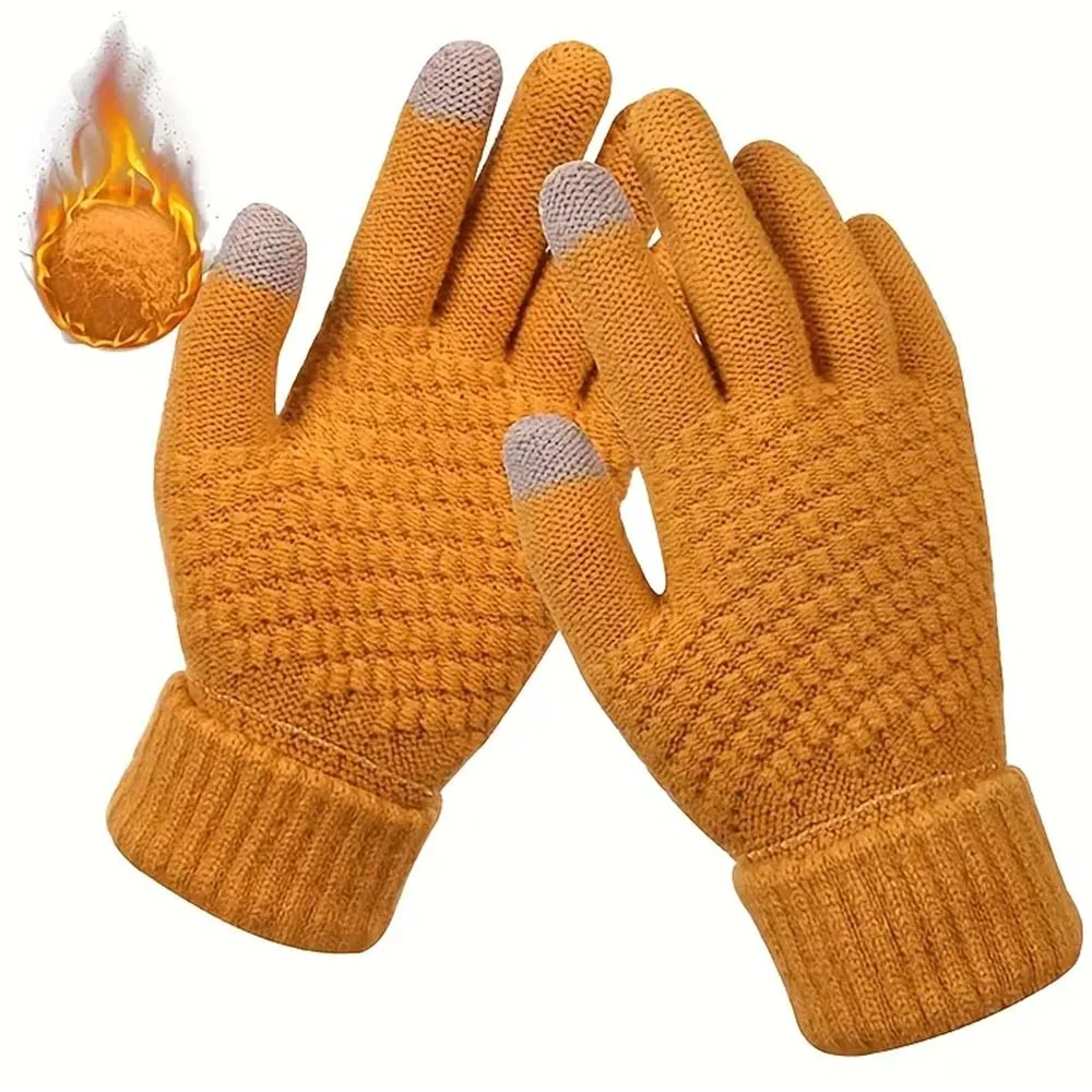 Smiledeer Touch screen cold-proof and warm knitted gloves