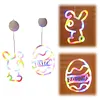 Easter Window Lights 2 Pack Easter Egg and Bunny Shaped Battery Operated Indoor Lights Holiday Decorations for Indoor Outdoor Party Decor